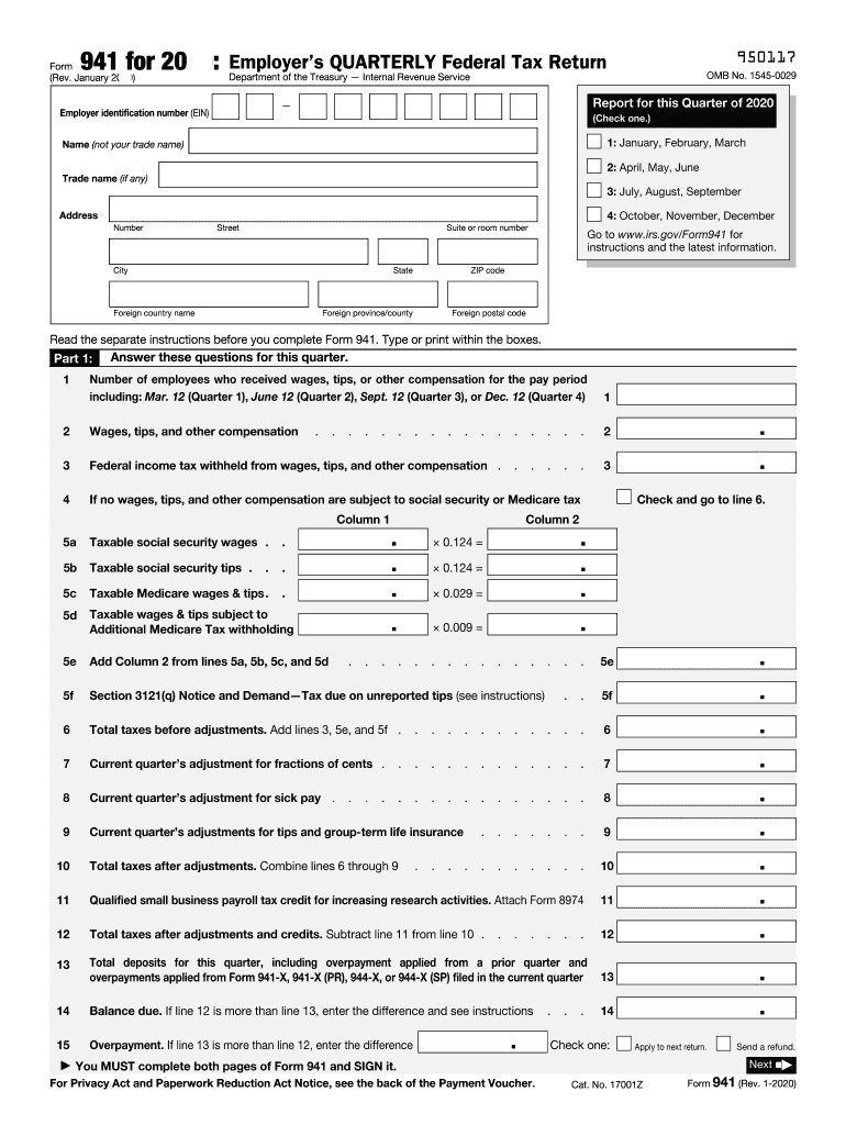 Form 941 Quarterly Payrolls